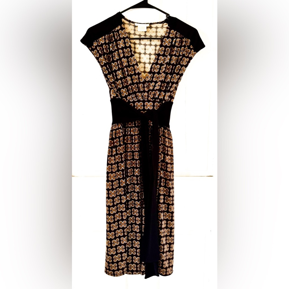 London Times Black and Gold Maxi Dress